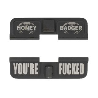 AR-15 Dust Cover - Honey Badger - You're Fcked - Phosphate Black