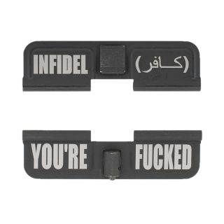 AR-15 Dust Cover - Infidel - You're Fcked - Phosphate Black