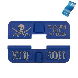AR-15 Dust Cover - Jolly Roger - You're Fucked - Cerakote Blue