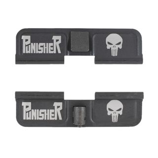 AR-15 Dust Cover - Punisher - Double Image - Phosphate Black