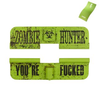 AR-15 Dust Cover - Zombie Hunter - You're Fucked - Cerakote Zombie Green
