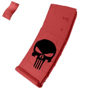 Punisher Skull Cerakote Firehouse Red Magpul PMAG 30 – AR-15 Magazine | 5.56 / .223