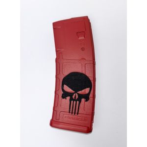 AR-15 PMAG MOE - Punisher Skull - Cerakote Red (30 Round)