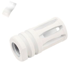 .223/556 Bird Cage Style Muzzle Brake AR-15 1/2x28 Thread - Cerakote Bright White